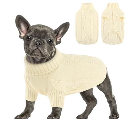 Dog Sweater for Small to Large Dogs (Large / White)