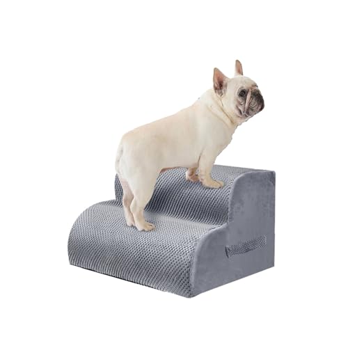 2 Step Pet Stairs for High Beds & Sofas (LightGrey / 2-step 11.8"H)