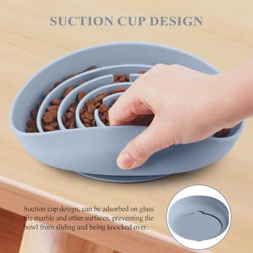 Slow Feeder Dog Bowl (Light Blue / L)