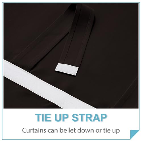 Blackout French Door Curtain (Brown / 26"W x 72"L (Pack of 1))