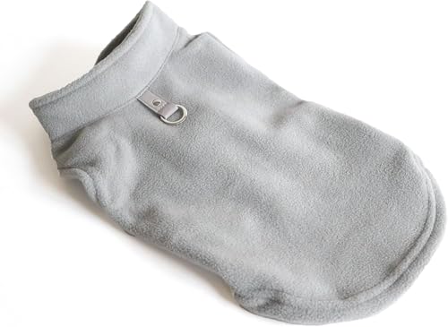 Dog Fleece Vest Sweater with Leash Ring (XL (17-25lbs) / Grey)