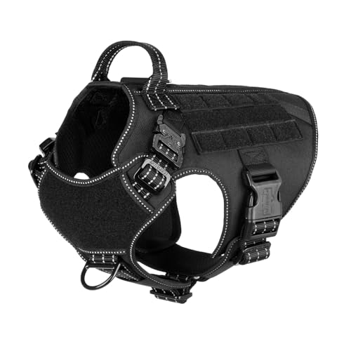 Tactical Dog Harness for Medium Dogs (Medium (Pack of 1) / Black)