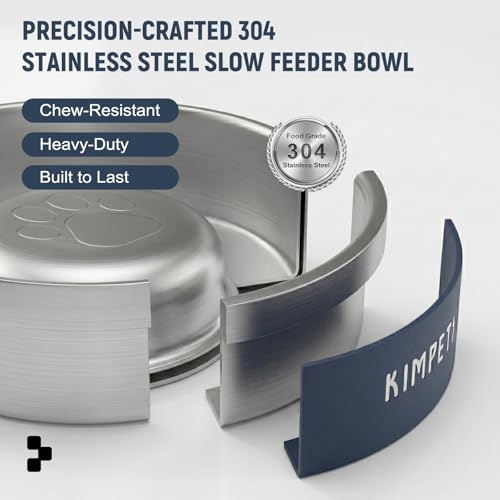 Dog Slow Feeder Bowls Food (Blue)