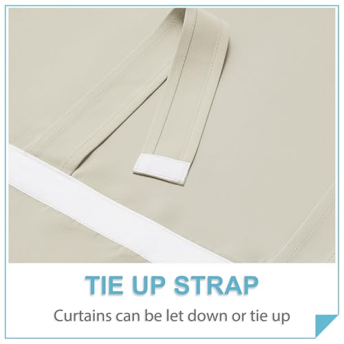 Sidelight Curtains for Front Door (Light Beige / 12"W x 69"L (Pack of 1))