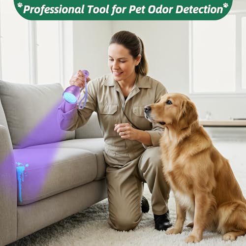UV Black Light for Pet Urine Detection Purple Flashlight Cat Dog Pee Light Detector