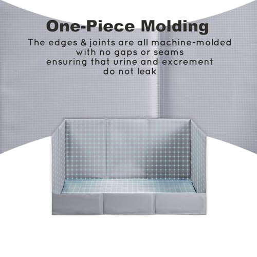 Dog Litter Box Indoor High Walls (Grey / Small for Dog＜ 15" Length)