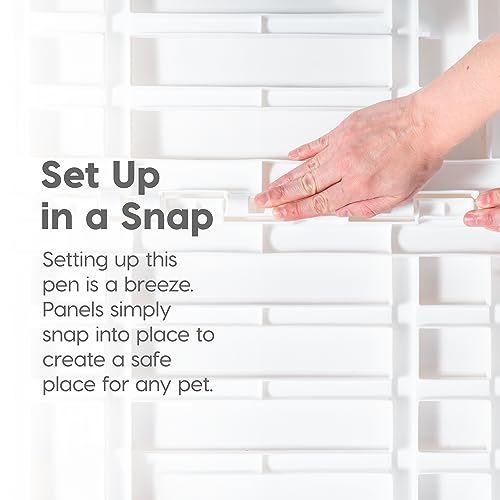 8 Panel Dog Playpen (8 Panel - 34" H / White)