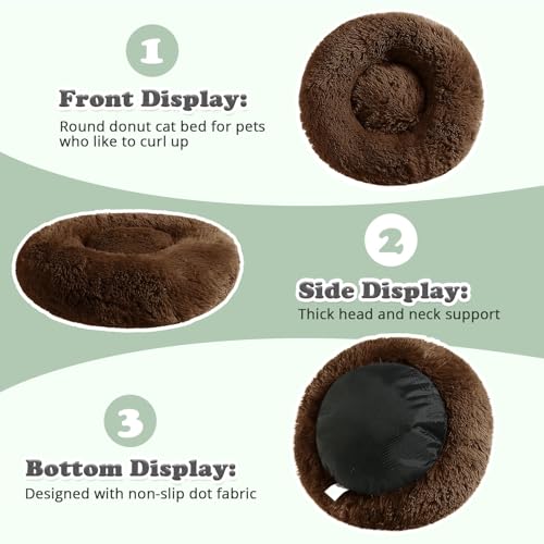 Dog & Cat Bed (23" / Coffee)