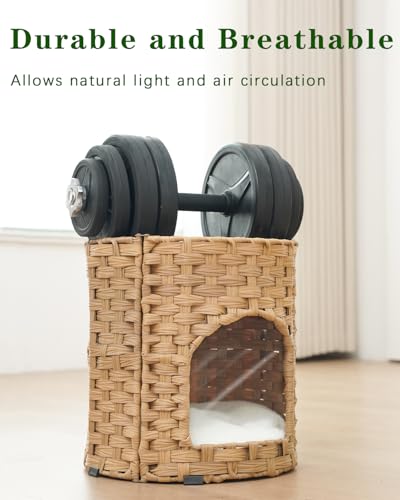 Cat House for Indoor Cat (Natural / Round-S)