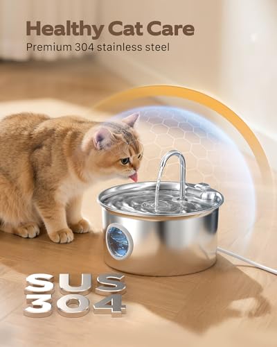 Cat Water Fountain Stainless Steel