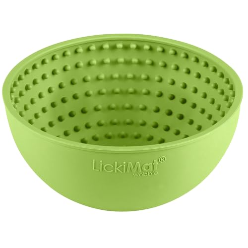 Wobble Dog Slow Feeder Bowl Lick Mat (Green)