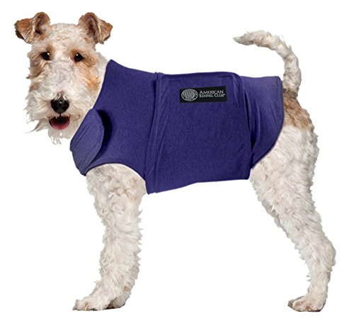 AKC American Kennel Club Anti Anxiety and Stress Relief Calming Coat for Dogs (Blue / Extra Small)