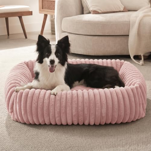 Dog Bed for Small Dogs (Pink / S (20"x19"x6"))