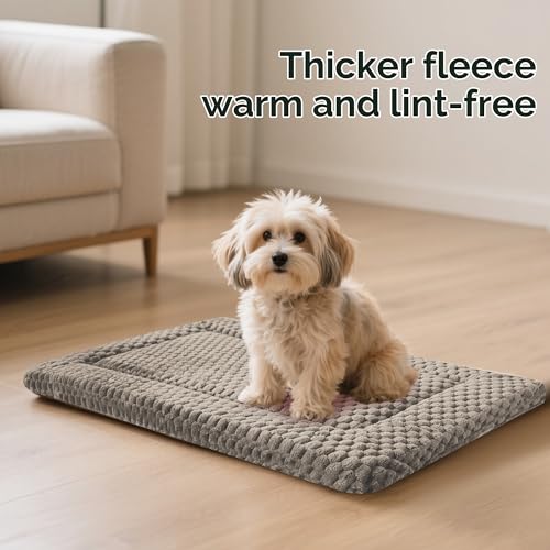 Dog Bed Crate Mat (S(24"*18"*1.5") / Light Gray-1pc)