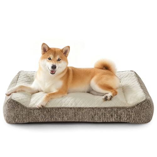 Orthopedic Dog Bed Medium Sized Dogs (L(35"L x 25"W x 8"Th) / Beige)
