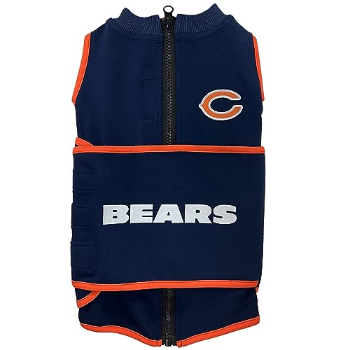 NFL CHICAGO BEARS Dog Anxiety Shirt Calming Soothing Solution Vest (Chicago Bears / Extra Small)
