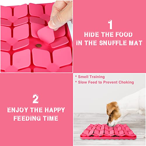 Snuffle Mat for Dogs (M-8"X13" / Pink-M)