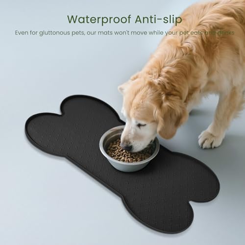 Dog Food Mat Anti (31.8" x 16" / Black)