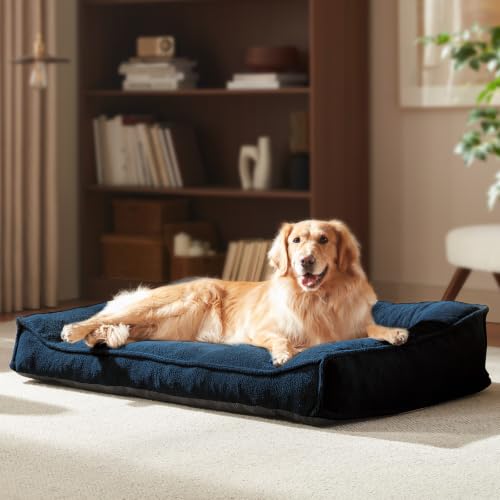 XL Orthopedic Dog Bed Large Sized Dog (Blue / 42"L x 30"W x 9.5"Th)