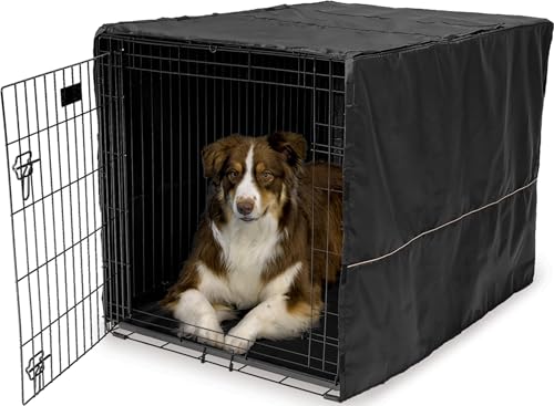 Large Dog Crate Cover (Black / 42.0"L x 28.0"W x 42.0"H)