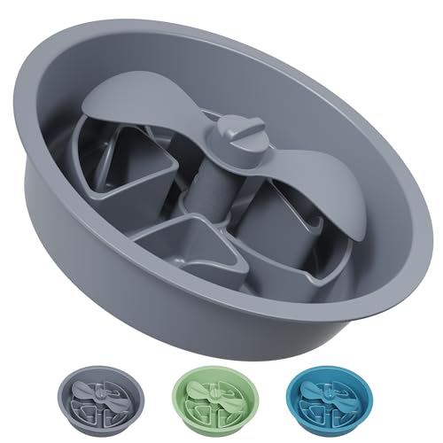 Slow Feeder Dog Bowls for Large Breed (Petal Feeder Grey / 2.5 Cup - Fit 7.5-7.7'' Feeder Holes)