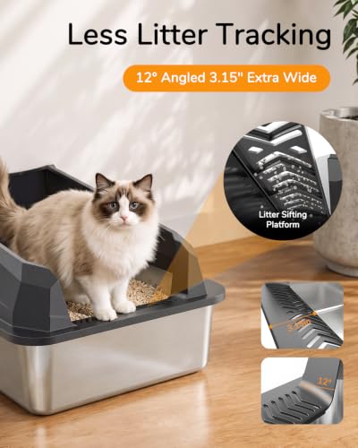 XL Cat Litter Box (Dark Gray)