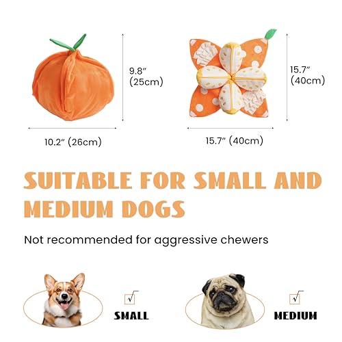 Hide and Seek Plush Dog Toys (orange)