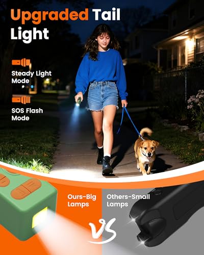 Digital LED Display] ultrasonic Dog bark Deterrent with 4 Transmitters (Green)