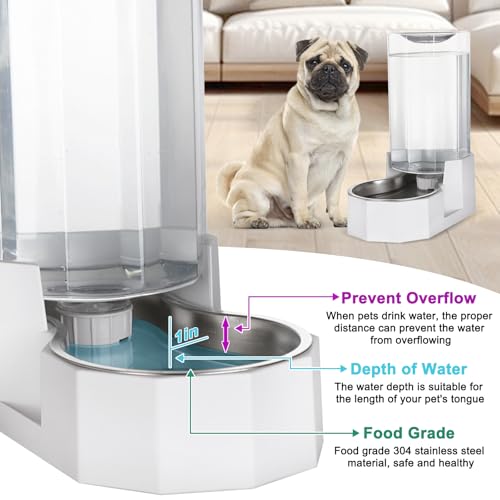 8L Gravity Dog Water Dispenser (White / 8L Without Filter)