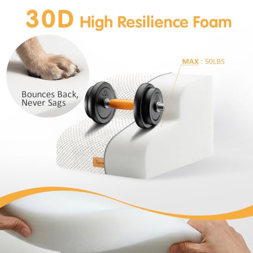 High Density Foam Pet Steps 2 Tiers (White / 15.7*15.7*11.8)