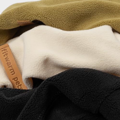 3 Pack Classic Fleece Dog Sweater (X-Large / Black-Olive-Cream)
