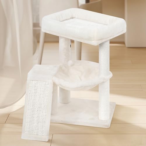 YOUPET Cat Tree with Cat Scratching Post for Indoor Cats (Beige / 25.59")
