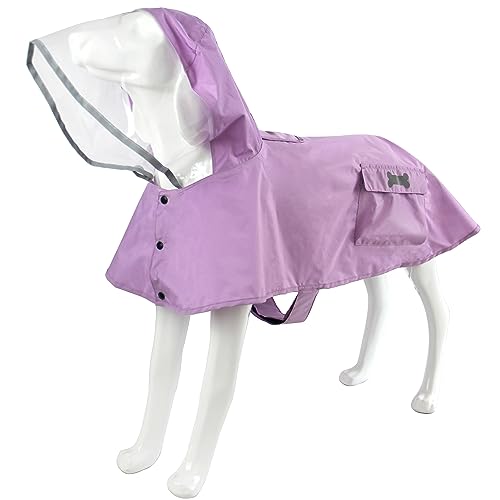 Waterproof Dog Raincoat (Light Purple / X-Large)