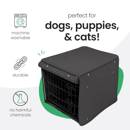 Dark Gray Dog Crate Cover (I'm a Realist / 36.0"L x 23.0"W x 25.0"H)