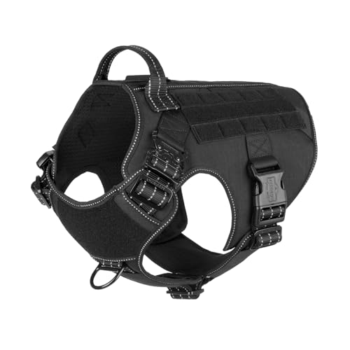 Tactical Dog Harness for Large Dogs (Large (Pack of 1) / Black)