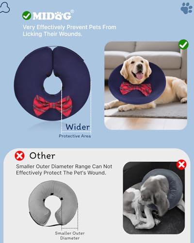 Inflatable Dog Cone (Bow Tie / L(15"-20"))