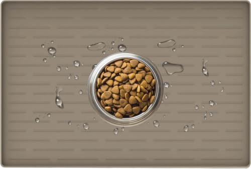 24" x 16" Dog Food Mat (Light Brown / 24"L x 16"W)