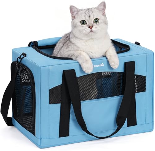 Cat Carrier Stable (Light Blue / 16.9"L x 11.0"W x 11.0"H)
