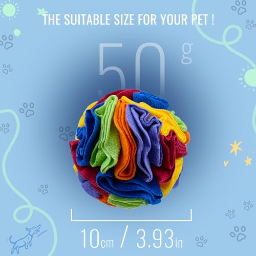 Pet Snuffle Ball (Rainbow color / 10cm)