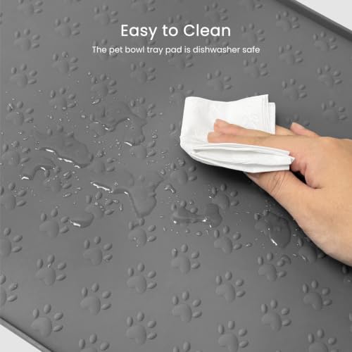 Dog Food Mat Anti (19.4" x 9.8"-2PCS / Grey)