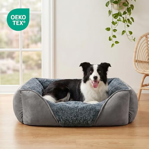 Dog Bed Medium Size Dog (M(25"x 21"x 8") / Grey)