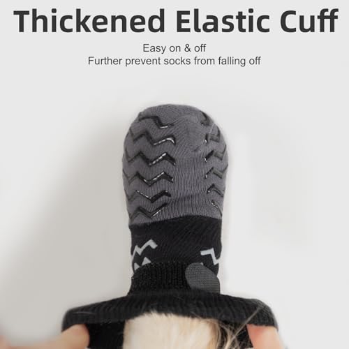 Dog Socks Shoes for Hot Pavement to Prevent Licking Paws (Black / Small (Paw Width: 2.1"))
