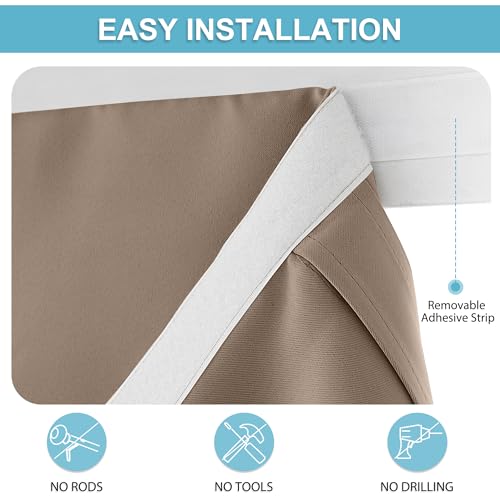 French Door Curtain 80 inch Long (Mocha / 30"W x 80"L (Pack of 1))