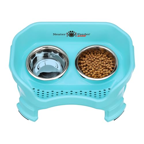 Neater Feeder Deluxe Mess (Small + Standard Bowl / Aquamarine)