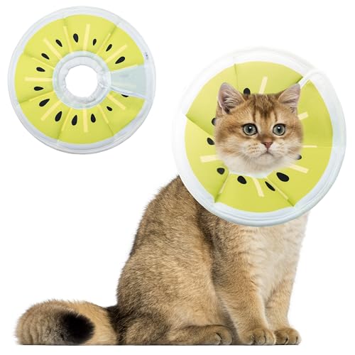 Soft Adjustable Cat Cone Collar (Gold Kiwi / Small)