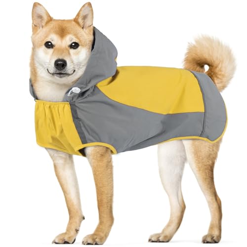 Dog Raincoats for Large Dogs (X-Large / Yellow)
