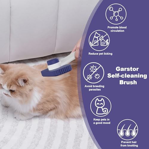 Cat brush Cat Brush for Long or Short Haired Cats (Dark Blue)