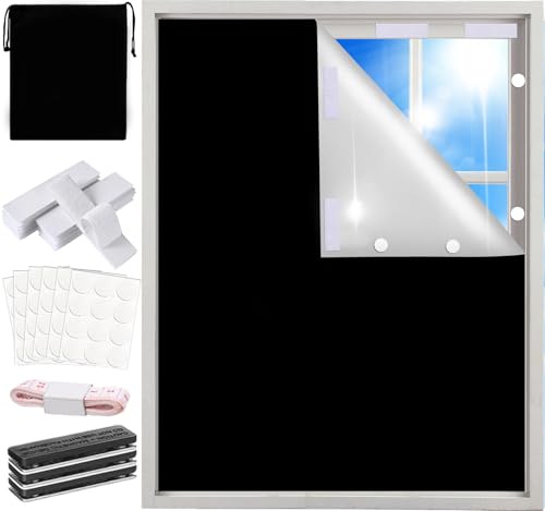 100% Blackout Curtains for Bedroom Blinds Shades (Black / 57"W x 118"L (Pack of 1))