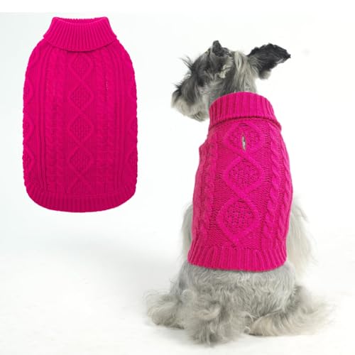 Dog Sweater for Small Dogs (RoseRed / X-Small)