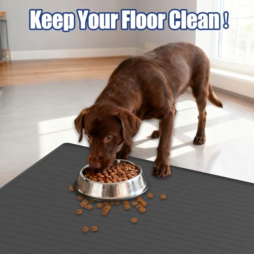 31.8"x23.8" Extra Large Pet Food Mat (Lake Blue / 31.8"L x 23.8"W)